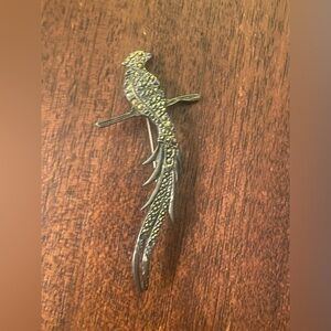 Vintage marcasite peacock Brooch Pin